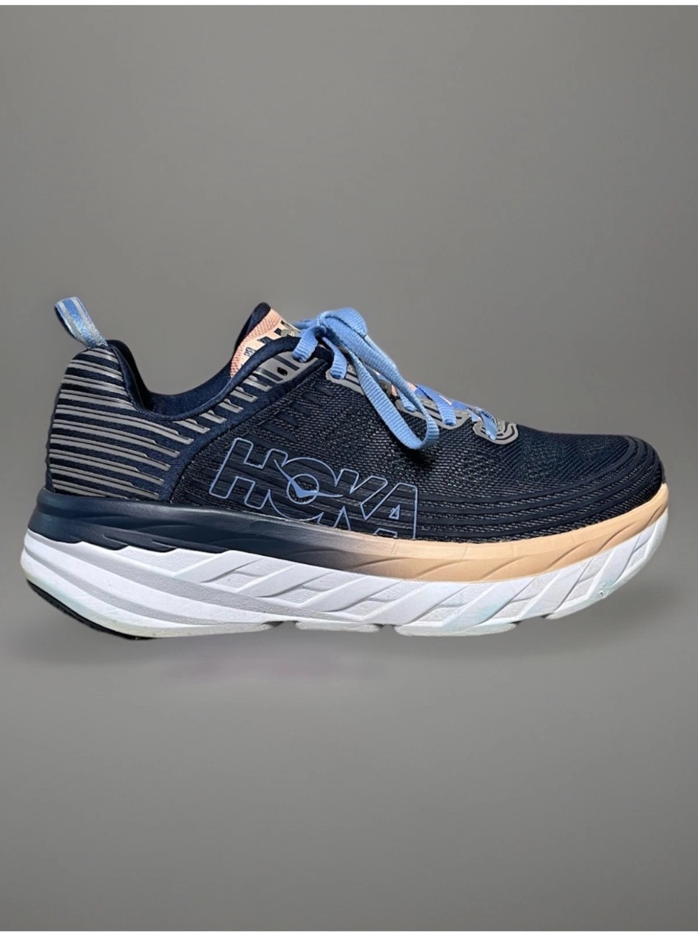 Hoka One One Bondi 6 Women's Blue Running Shoes Size 9